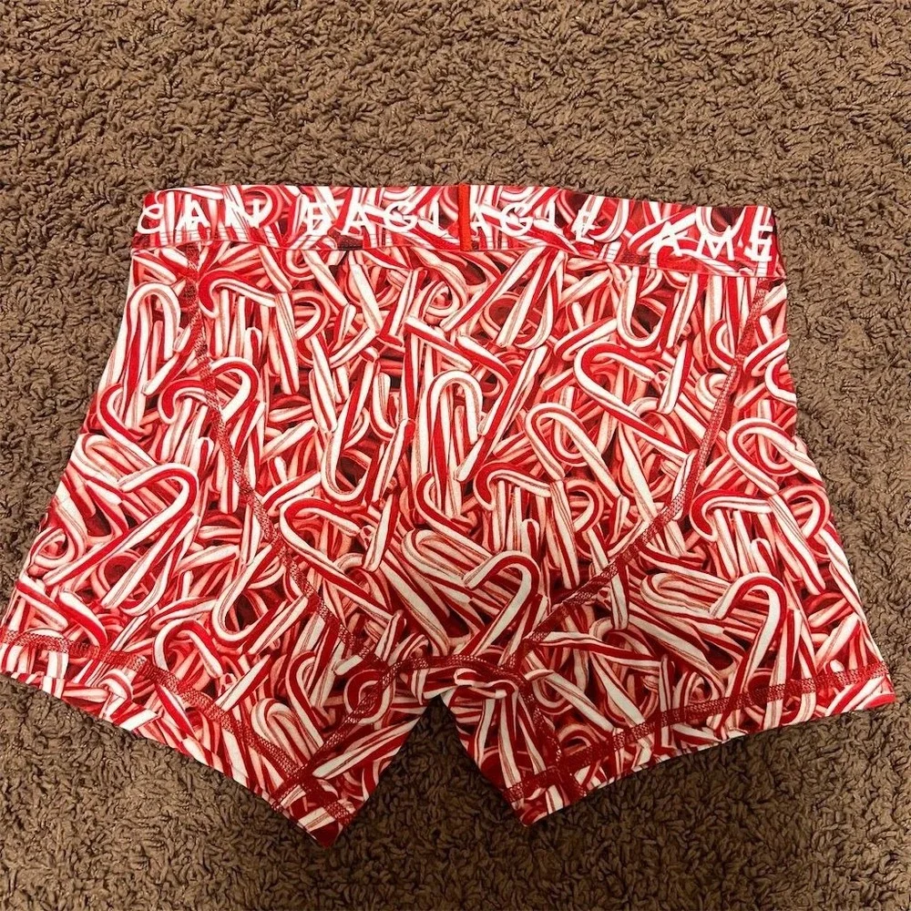 American Eagle Men's Holiday Boxer Briefs Red & White Striped‎ Size Medium NWT